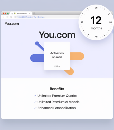 YOU.COM 1 year Subscription