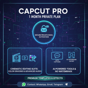 Buy CapCut Pro – 1 Month Private Plan | No Watermark, Full Access